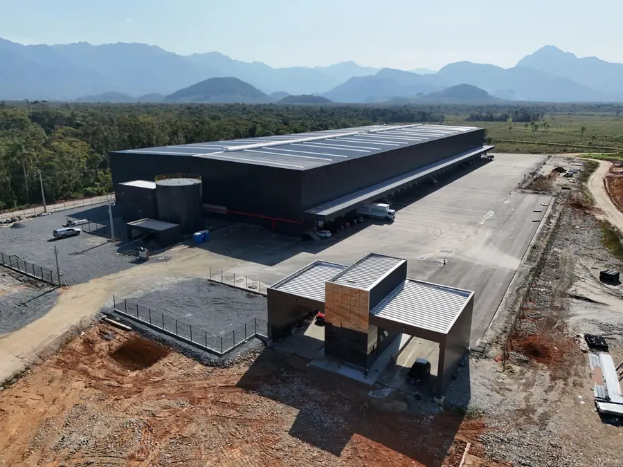 Vista aérea do empreendimento logístico Garuva 1, em Garuva, Santa Catarina