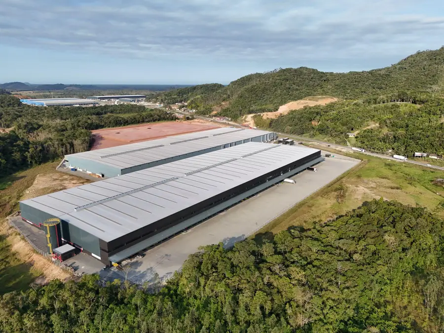 Vista aérea do empreendimento logístico Garuva 2, em Garuva, Santa Catarina