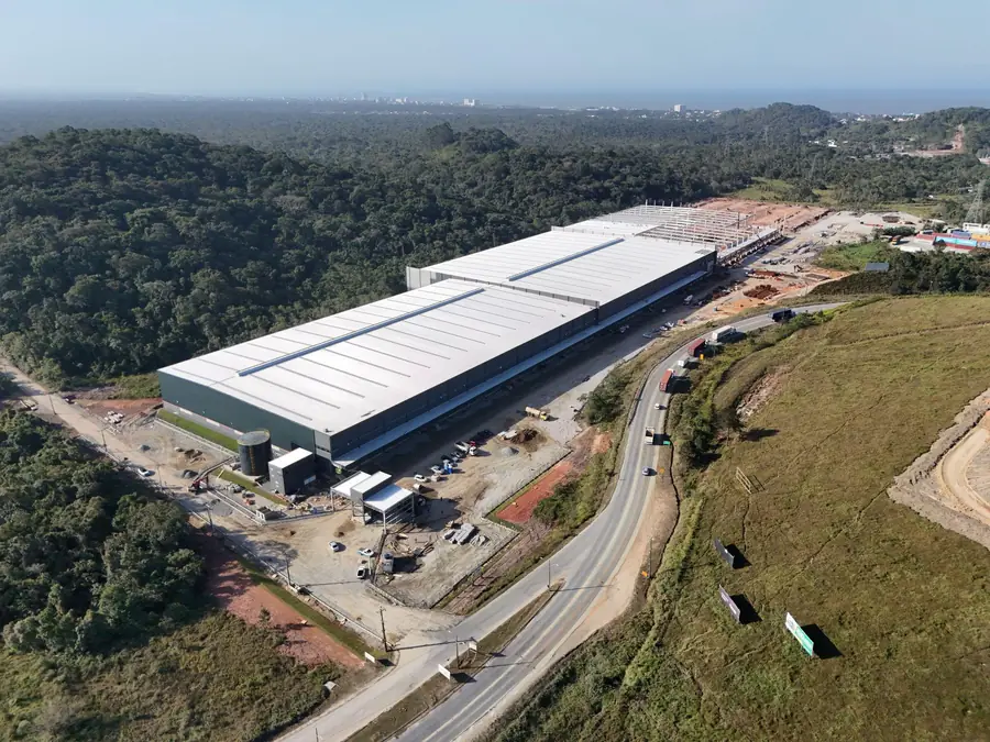 Vista aérea do empreendimento logístico de Itapoá, em Santa Catarina